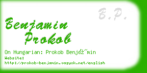 benjamin prokob business card